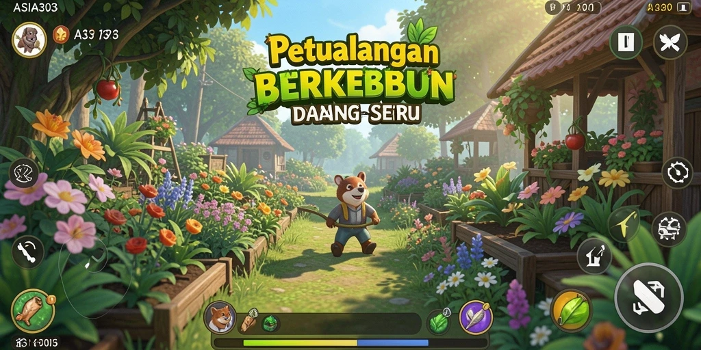 Tampilan gameplay menarik dari petualangan berkebun di ASIA303.