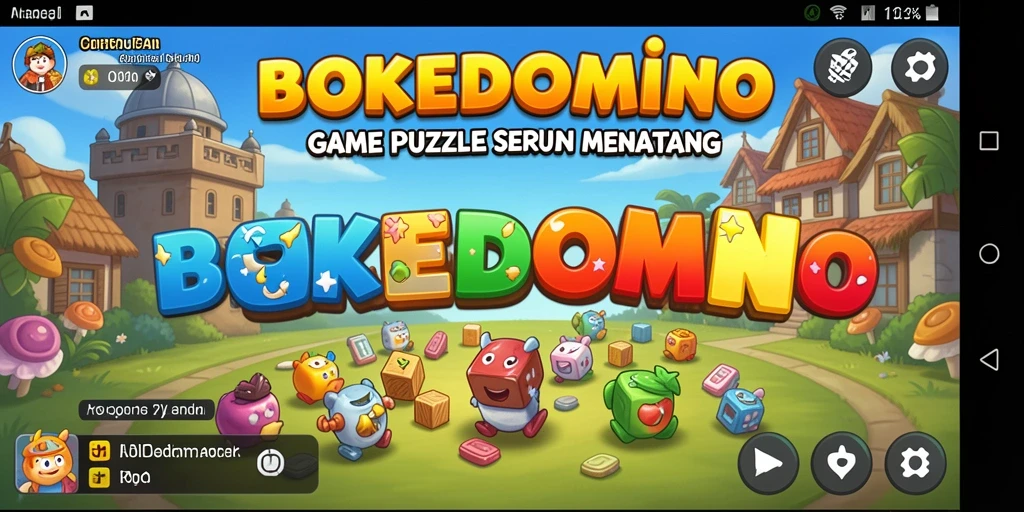 Gameplay menarik dari BOKEDOMINO yang menguji kemampuan puzzle Anda.