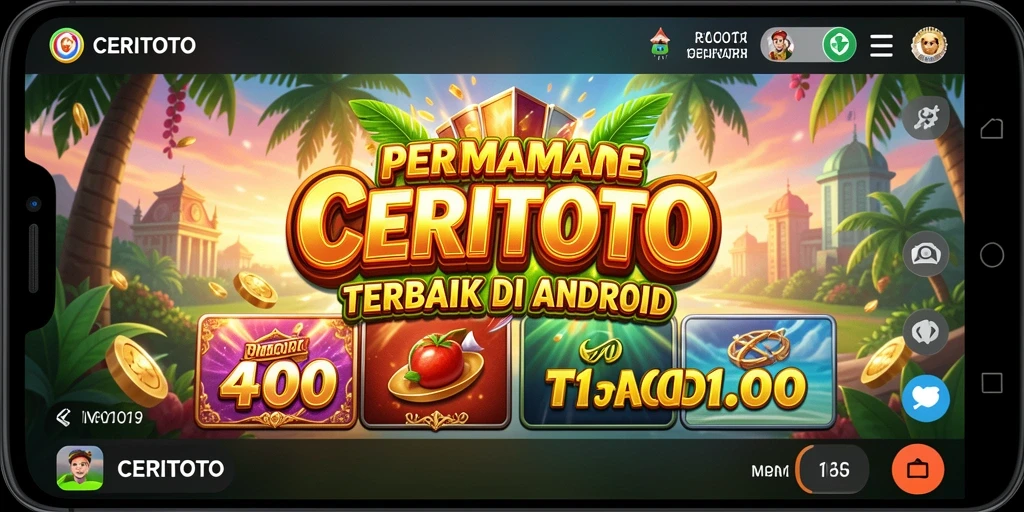 Tampilan gameplay seru di CERITOTO yang penuh warna.