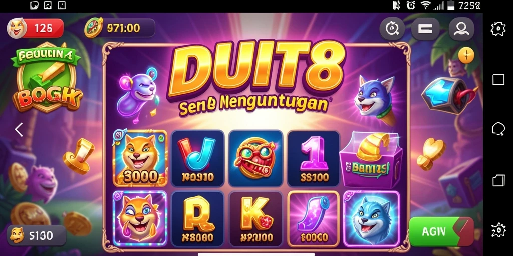 Tampilan gameplay seru dan interaktif di DUIT8.