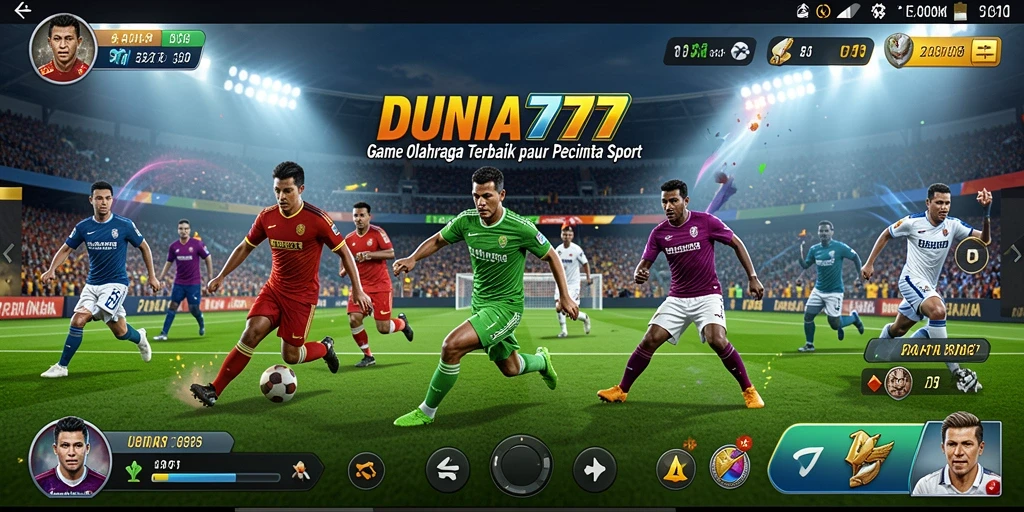 Tampilan seru dari gameplay DUNIA777 yang penuh aksi olahraga.