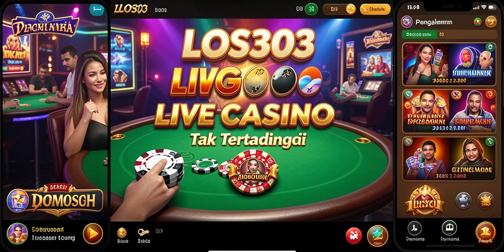 Tampilan gameplay Live Casino yang seru dan interaktif di LOS303.